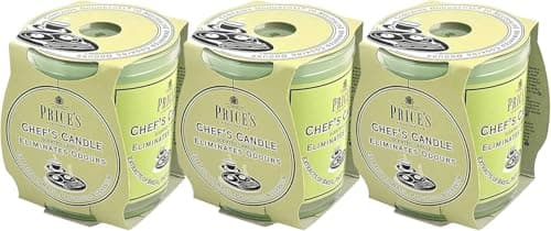 Image of Price's Candles Set of 3 Jar Candles | Fresh Air Range Bundle with Up to 135 Hours Combined Burn Time | Odour Eliminator Candle Bundle Including (Chef's)