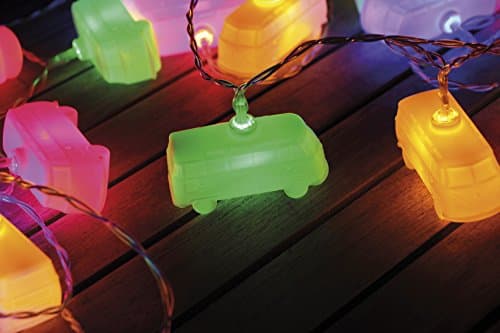 Image of BRISA VW Collection - Volkswagen 3D Indoor Battery String Lights Party Fairy Lighting T1 Bus Campervan Design (Classic Bus/Multicolor/9.8 feet/3m)