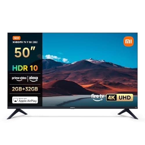 Image of XIAOMI TV F 50, 50 Inch (127 cm), 4K UHD, Smart TV, Fire TV, HDR10, MEMC, 60Hz with 120Hz Game Boost Mode, Alexa Voice Control, 2GB+32GB, Works with Apple AirPlay