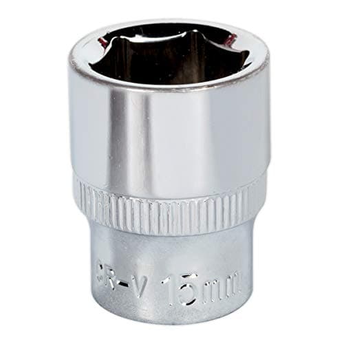 Image of Sealey Sp3815 Walldrive Socket 15Mm 3/8Sq Drive Fully Polished
