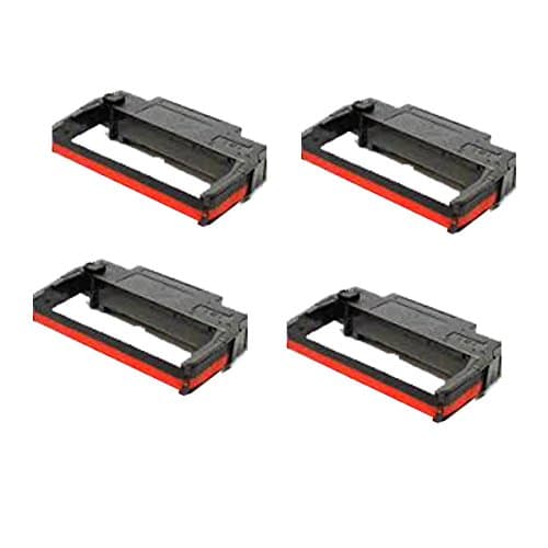 Image of 4 Compatible Black Red Ribbon Cartridge For EPSON ERC30 34 38 MICROSAUTOCUT2000 4000EPSONTM200 4000EPSONTM200 260 267 270 300C 300DEPSONTMU370 200 220 200A 200B 200D 220A 220A 220B 220D 230 300 370 375 325 230 280210D 210B EPSONM119 119B 119D 133A 17JB 270 52JB