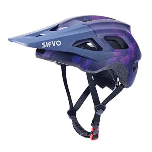 Image of Mountain Bike Helmet with Detachable Visor, SIFVO Bike Helmet for Men and Women MTB Helmet, Adjustable Adult Bike Helmet, 57-59cm