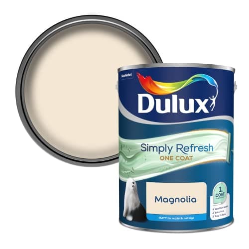 Image of Dulux Simply Refresh One Coat Matt Emulsion Paint - Magnolia - 5L