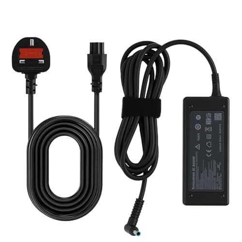 Image of 45W Laptop Charger Power Adapter Compatible with HP Pavilion 11 13 15, Stream 11 13 14, Elitebook 840 850, Spectre x360, 19.5V 2.31A Power Supply 4.5mm x 3mm Blue Tip Connector