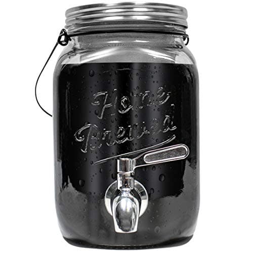 Image of Willow & Everett Cold Brew Maker - Iced Coffee Makers - Glass Pitcher w/Stainless Steel Spout - Removable Filter - Airtight & BPA-Free Mason Jar w/Tap - 2L