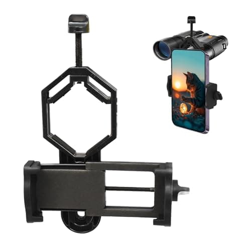 Image of Surplex Universal Cell Phone Adapter Mount, Compatible with Binocular Monocular Spotting Scope Telescope and Microscope, For Iphone Sony Samsung Moto Etc (Black)