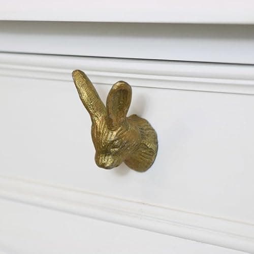 Image of Melody Maison Gold Rabbit Head Drawer Knob