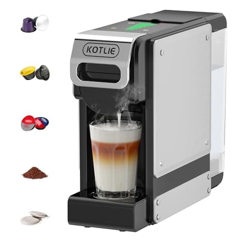 Image of 5 in 1 Espresso Single Serve Coffee Machine for Nespresso Original/Dolce Gusto/L’OR/Ground Capsule and ESE Coffee Pods,19Bar Multi-Capsule Coffee Machine ST-550 (ST-550-3)