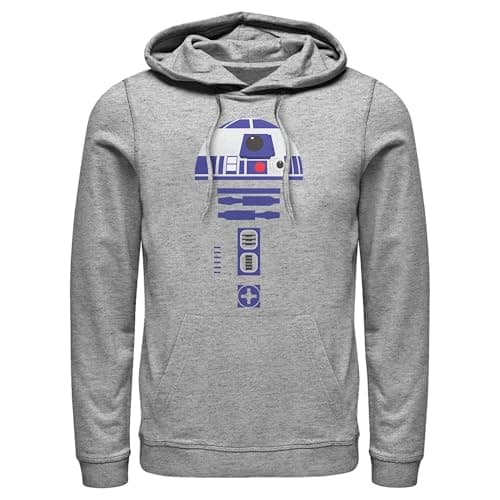 Image of STAR WARS Men's A New Hope R2-D2 Body Pull Over Hoodie, Athletic Heather, S