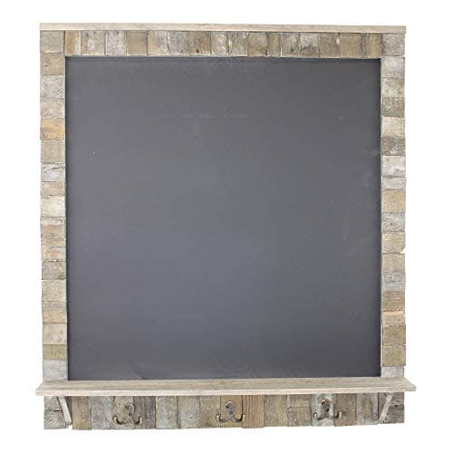 Image of HoitoDeals Large Blackboard with Driftwod Effect Surround Shelf and 3 Double Hooks For Kids Study Material