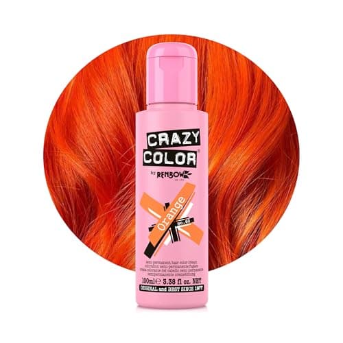 Image of Crazy Color Vibrant Orange Semi-Permanent Hair Dye. Highly Pigmented Vibrant Copper Conditioning & Oil Nourishing Vegan Formula | No Bleach or Ammonia | 100ml