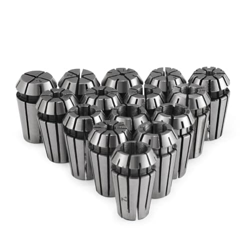 Image of HOZLY 15PCS ER11 Collet Set Precision Tool for CNC Engraving Milling Lathe Chuck Tool,Collets including 1mm-7mm,1/4",1/8" (ER11)