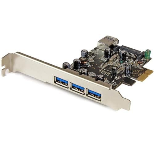 Image of StarTech.com 4 Port PCI Express USB 3.0 Card - 3 External and 1 Internal - Native OS Support in Windows 8 and 7 - Standard and Low-Profile (PEXUSB3S42)