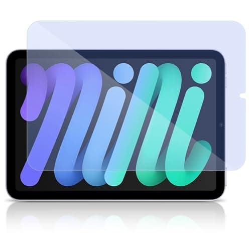 Image of PaceBid Anti Blue Light Screen Protector for iPad mini 7 (A17 Pro, 2024) 8.3 inch, [Anti Eye Strain][Blocks Excessive Harmful Blue Light & UV][Face ID Complete] 9H Tempered Glass