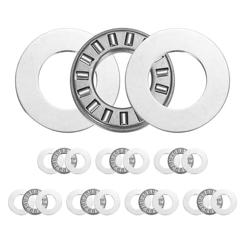 Image of sourcing map TC815+2TRA Needle Roller Thrust Bearings with Bearing Washers, 13mm Bore Diameter, 23mm OD, 4mm Total Thickness for Lawn Mower Truck Power Steering