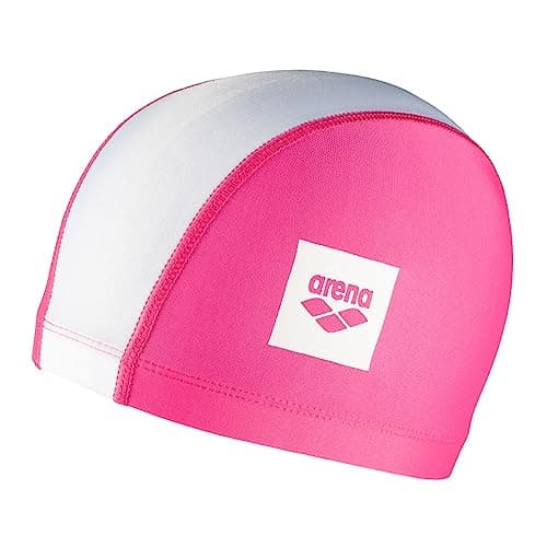 Image of Arena Unisex-teen Unix Ii Jr Swim Caps, Pink/White