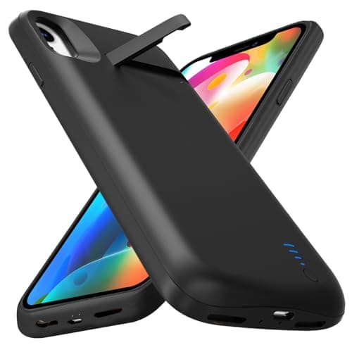 Image of Giabuao Battery Case for iPhone XR, Real 8500mAh Slim Rechargeable Extended Charging Case, Portable Protective Case with Battery for iPhone XR, 6.1 inch - Black