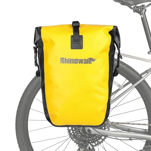Image of Rhinowalk Bike Pannier Bag Waterproof 22L for Bicycle Cargo Rack Saddle Bag Professional Cycling Accessories-Yellow