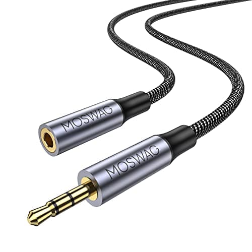 Image of MOSWAG 2.5mm Male to 3.5mm Female Stereo Audio Jack Adapter Cable,2.5mm Male to 3.5mm Female Audio Cable Compatible with Fuji Fujifilm X-T30 II X-T30 X-T20 X-T10 X-PRO3 X-T100 X100V X100F X100T
