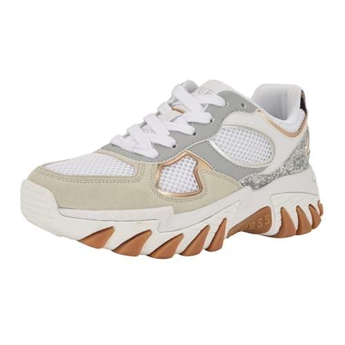 Image of GUESS Women's Norina Sneaker, Light Grey Multi 050, 6 UK