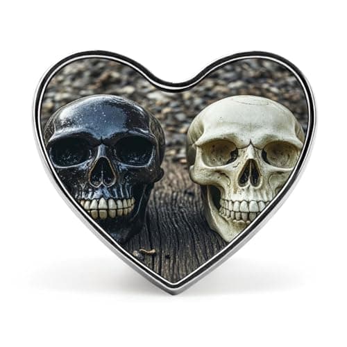 Image of Skull on The Ground Lapel Pin Exquisite Fashion Brooches Personalized Buttons Badge Novelty Unique Button Pins Cute Heart Shaped Pins Metal Buttons for Backpack Hat Bag Jacket