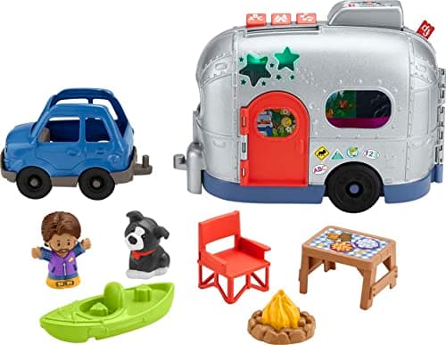 Image of Fisher-Price Little People Toddler Toy Light-Up Learning Camper Playset with Smart Stages for Pretend Play Kids Ages 1+ Years​