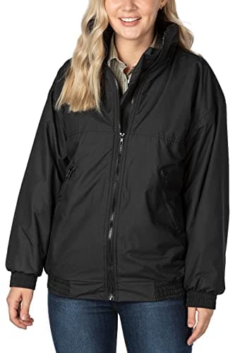 Image of Rydale Ladies Micro Fleece Lined Bomber Jacket Women's Bomber Style Jacket 6 Colours (as8, alpha, x_s, regular, regular, Black)