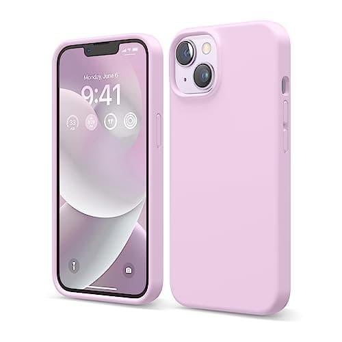 Image of elago Liquid Silicone Case Compatible with iPhone 14 Case (6.1"), Premium Silicone, Full Body Protection - 3 Layer Shockproof Phone Cover, Anti-Scratch Soft Microfiber Lining (Light Lilac)