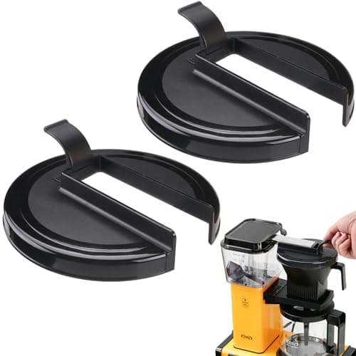 Image of 2 pieces compatible with moccamaster replacement parts，Replacement lid for Moccamaster brew baskets，Applicable Technivorm Moccamaster Coffee Maker Brew Baskets of (Plastic, black)
