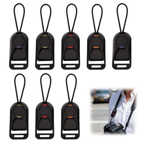 Image of Lomuna 8Pcs Quick Release Camera Strap Clips Compatible with Peak Design Anchor Links, Rapid Connectors Kit for DSLR and Mirrorless Cameras, Secure Anchor Links for Neck Shoulder Straps