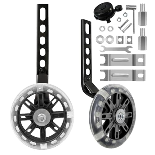 Image of TenFans Bike Training Wheels Adjustable Stabilizer Compatible with 12 14 16 18 20 Inch Single Speed Bike