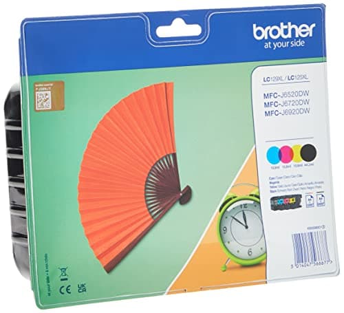 Image of Brother LC125XL/LC129XL Cyan/Magenta/Yellow/Black Inkjet Cartridges (Pack of 4) LC129XLVALBP, Super High Yield