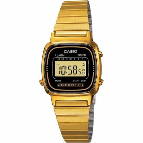 Image of Casio – LA-670WG-1 – Ladies’ Watch – Quartz Digital – Golden Dial – Gold-Coloured Metal