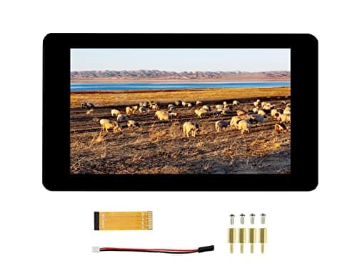 Image of Waveshare 7inch DSI Touch Screen Display for Raspberry Pi 4B/3B+/3A+/3B/2B/B+/A+, 800×480 TFT LCD Capacitive Touchscreen Monitor, Compatible with Raspbian Ubuntu Kali Retropie WIN 10 IoT