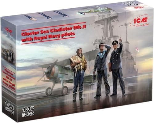 Image of ICM 1:32 Gloster Sea Gladiator MK.II w/Royal Navy Pilot
