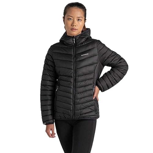 Image of Craghoppers Womens/Ladies Compresslite VIII Hooded Padded Jacket (14 UK) (Black)