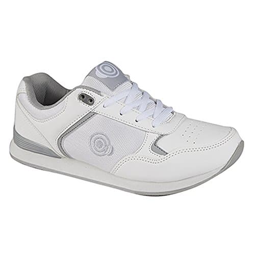 Image of Dek Womens Kitty Trainer Style Lace Up Lawn Bowling Shoes White/Grey 7 UK