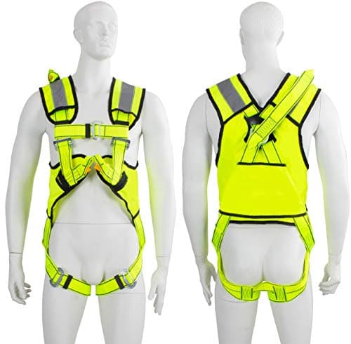 Image of G-Force P30 Yellow High Visibility 2 Point Full Body Height Safety Fall Arrest Protection Harness (XXL)