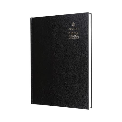 Image of Collins - Desk - 2026 12 Month Calendar Year Planner, Day-To-Page Diary with Appointments, A4 Hard Cover - Black (A44.99-26)