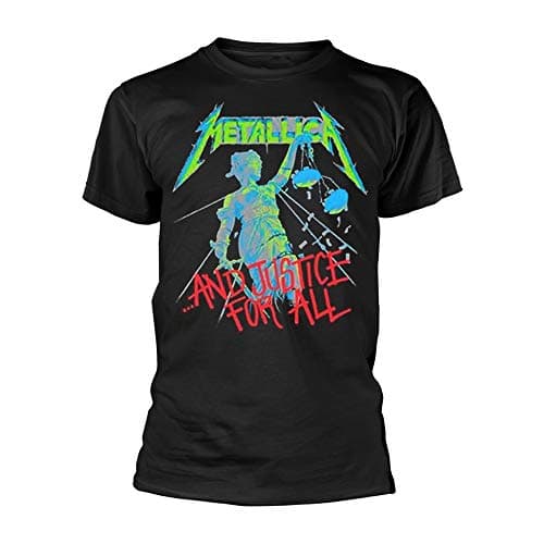 Image of Live Nation Men's Metallica - And Justice for All Crew Neck Short Sleeve T-Shirt, Black, X-Large