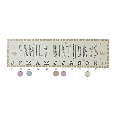 Image of Love Life Hanging Plaque With Discs - Family Birthdays 61180