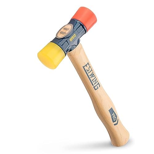 Image of Mallet Hammer, Red & Yellow Rubber, 12 oz. - DFH-12