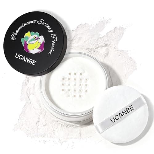 Image of UCANBE Translucent Loose Setting Powder, Talc-Free Soft Matte Oil Control Face Finishing Powder with Vitamin E for Everyday Makeup & Face Paint, Blurs Pores & Fine Lines, Lightweight Long-Lasting