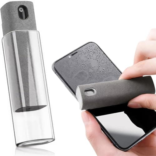 Image of ULTRICS Screen Cleaner Spray for Mobile, Laptop, Macbook, Computer, Monitor, Car Screen, Reusable 3 in 1 Portable Phone Cleaning Kit with Microfibre Cloth Wrapped Body, TV Screen Cleaner Spray Bottle