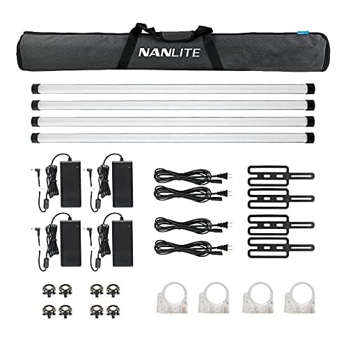 Image of NANLITE Kit of 4 Tubes RGB II DMX Battery