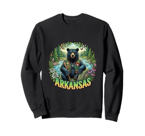 Image of Arkansas Nature Bear Forest River Scenic Sweatshirt