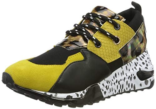 Image of Steve Madden Women's Cliff Trainers, Multicoloured Yellow Multi 713, 4 UK