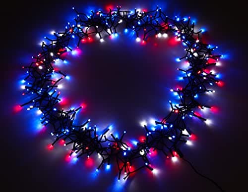 Image of Christmas Concepts® 300 LED Chasing Lights - Indoor/Outdoor - 8 Function Control Box (Red, White & Blue)