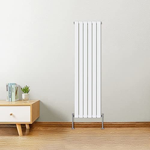 Image of Warmehaus 1800 x 410mm Vertical Designer Radiator Flat Panel Modern Heating Single Column Radiator White