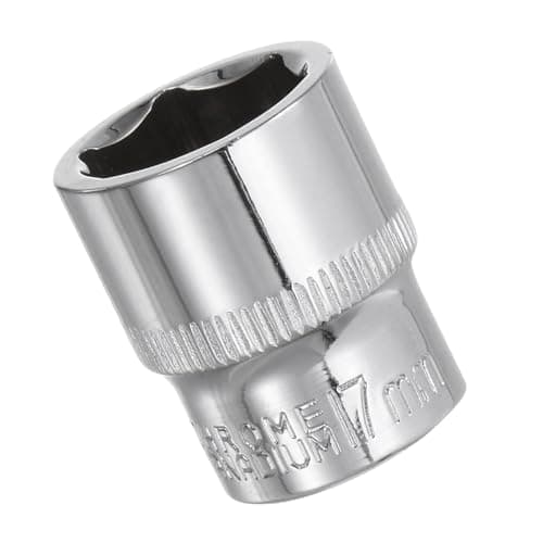 Image of Youzzei 17mm 3/8 Inch Square Drive Socket, 6 Point Metric Socket, Polishing Chrom Vanadium Alloy Steel 17mm Sockets 3/8" Drive for Car Repair Mechanical Maintenance Home Use